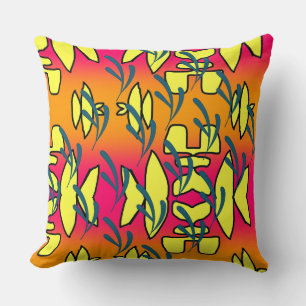 Cojín Decorativo Imágenes con adornos amarillos y rosas