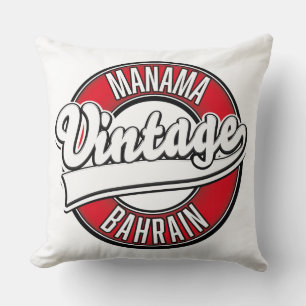 Cojín Decorativo Imán para coche con logotipo vintage de Manama Bah