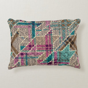 Cojín Decorativo Imitación del patrón de patchwork indio con textur