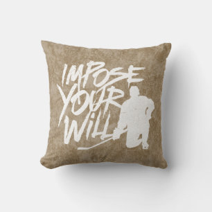 Cojín Decorativo Imponga su voluntad (hockey)