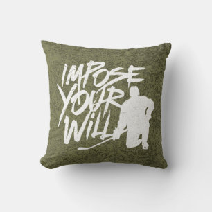 Cojín Decorativo Imponga su voluntad (hockey)