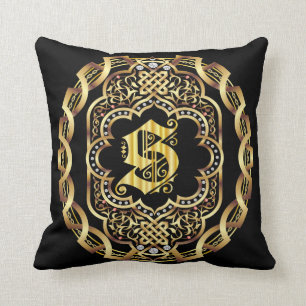 Cojín Decorativo IMPORTANTE del monograma S leído sobre diseño