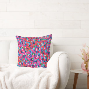 Cojín Decorativo Impresión abstracta de sueño rosa