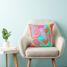 Cojín Decorativo Impresión abstracta de vibraciones de verano junto