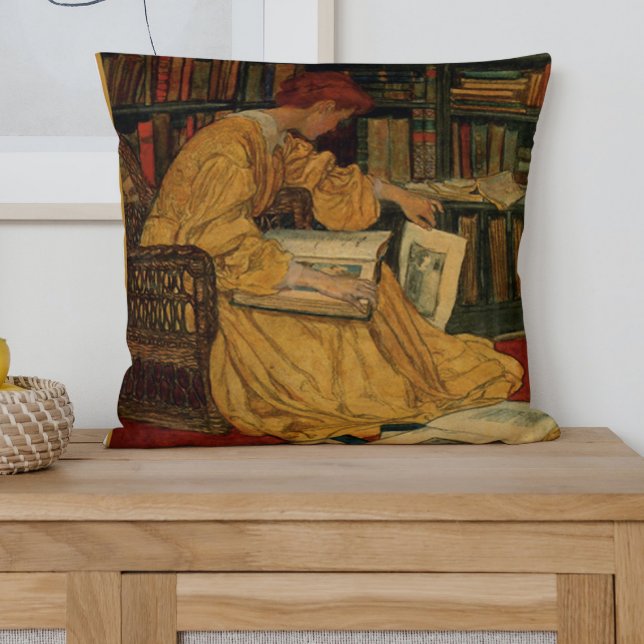 Cojín Decorativo Impresión artística para amantes de libros antiguo (Subido por el creador)