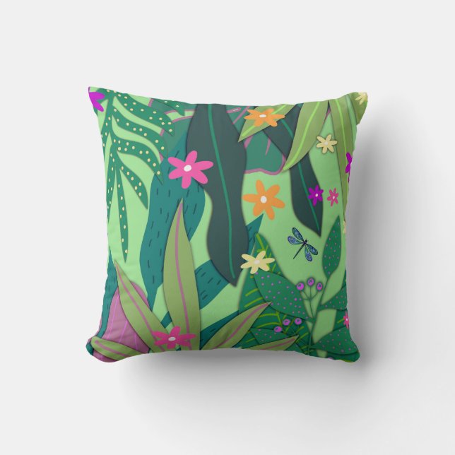 Cojín Decorativo Impresión botánica #12 (Anverso)