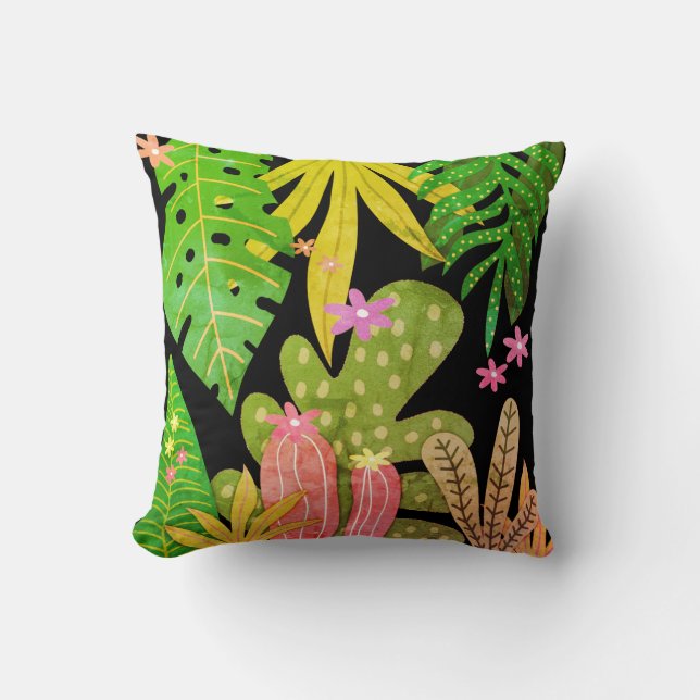 Cojín Decorativo Impresión botánica #3 (Anverso)