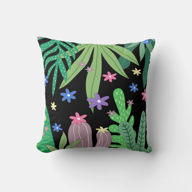 Cojín Decorativo Impresión botánica #5 (Anverso)