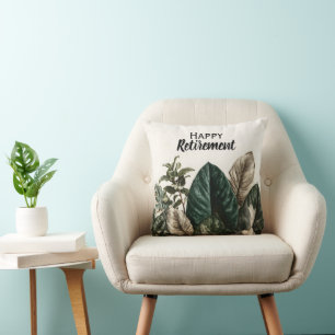 Cojín Decorativo Impresión botánica moderna de hojas tropicales