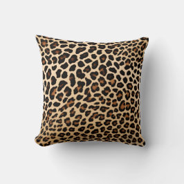 Cojín Decorativo Impresión clásica de leopardo pequeño
