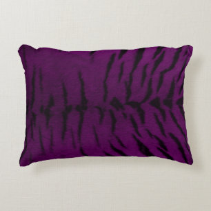 Cojín Decorativo Impresión cutánea de tigre morado