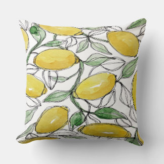 Cojín Decorativo Impresión de agua limón