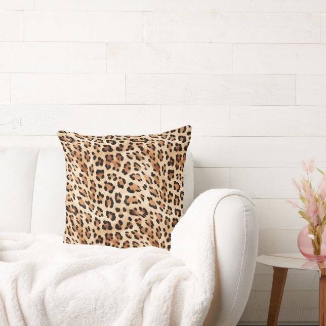 Cojín Decorativo Impresión de animales de Cream Leopard (Sofá)