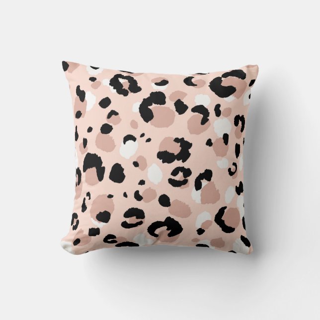 Cojín Decorativo Impresión de animales leopardos abstractos moderno (Anverso)