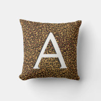 Impresión de animales leopardos con monogramado in