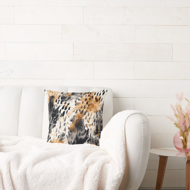 Cojín Decorativo Impresión de animales salvajes de leopardo negro d (Sofá)