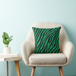 Cojín Decorativo Impresión de animales verdes y negros
