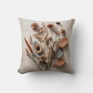 Cojín Decorativo Impresión de arte floral seco Minimalista Boho