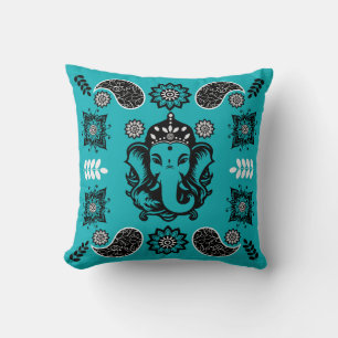 Cojín Decorativo Impresión de arte hindú con tema de Ganesha
