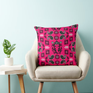 Cojín Decorativo Impresión de arte hindú con tema de Ganesha