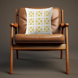 Cojín Decorativo Impresión de bloques amarillos retro inspirada