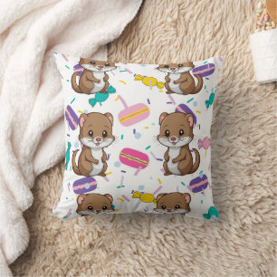 Cojín Decorativo Impresión de caramelos ferret