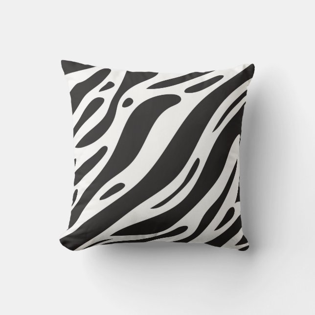 Cojín Decorativo Impresión de cebra (Anverso)