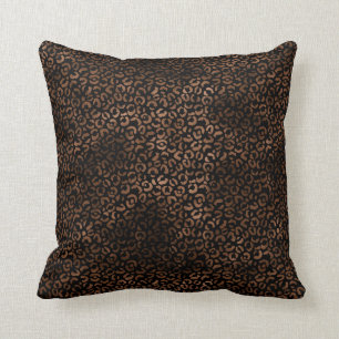Cojín Decorativo Impresión de cebra de color negro en leopardo neg