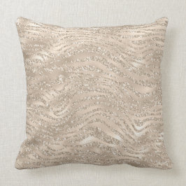 Cojín Decorativo Impresión de cebra Purpurina glitzy Gold de Champa