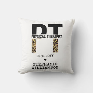 Cojín Decorativo Impresión de Cheetah, terapeuta física PT personal