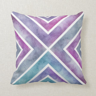 Cojín Decorativo Impresión de Chevron geométrico de color morado ro