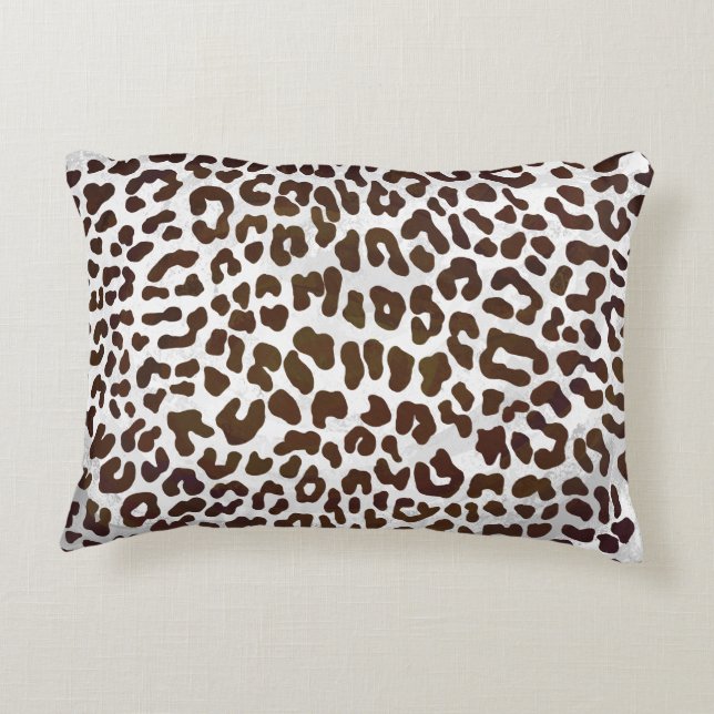 Cojín Decorativo Impresión de chocolate leopardo (Reverso)