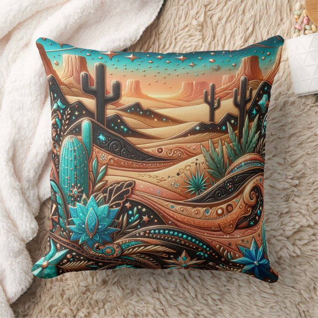 Cojín Decorativo Impresión de cuero con herramientas de occidente e (Manta)