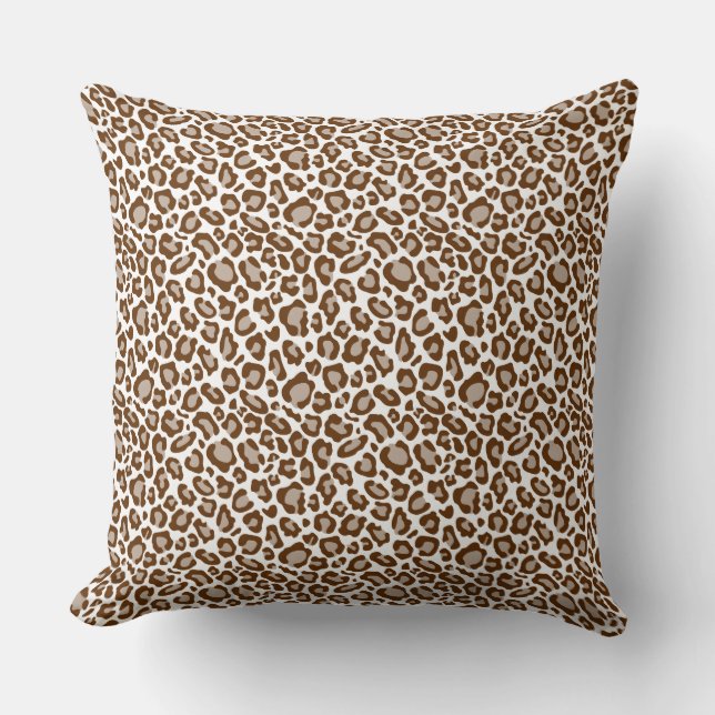 Cojín Decorativo Impresión de Earthy Leopard (Anverso)