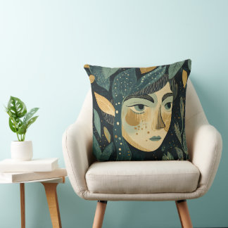Cojín Decorativo Impresión de Elf Maiden Lino