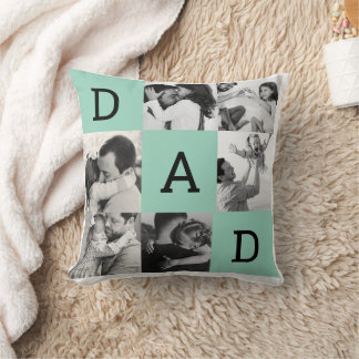 Cojín Decorativo Impresión de foto personalizada para papá, regalo
