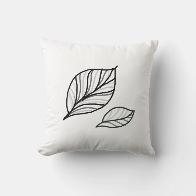 Cojín Decorativo impresión de hoja (Anverso)