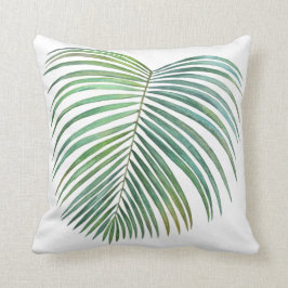 Cojín Decorativo Impresión de hojas tropicales, acuarela