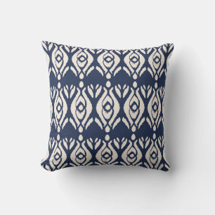 Cojín Decorativo Impresión de Ikat Shibori: Textura de acuarela étn
