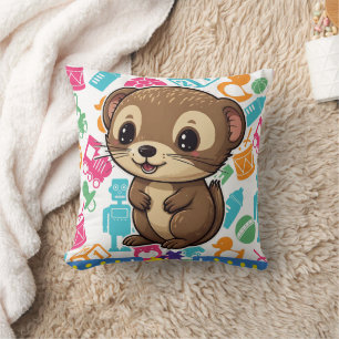 Cojín Decorativo Impresión de juguetes de ferret