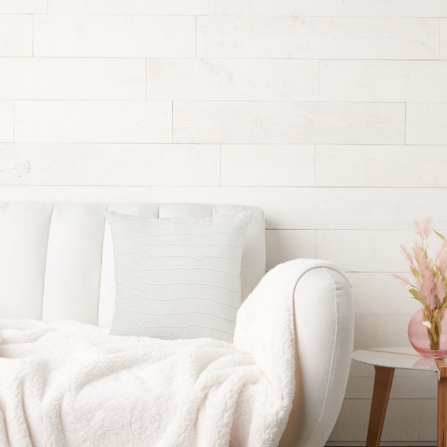 Cojín Decorativo Impresión de la piel de cocodrilo blanco (Sofá)