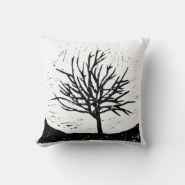 Cojín Decorativo Impresión de león de árbol otoñal