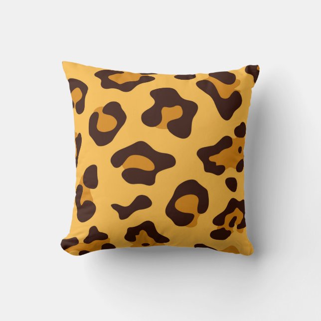 Cojín Decorativo Impresión de leopardo (Anverso)
