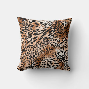 Cojín Decorativo Impresión de leopardo africano sin problemas