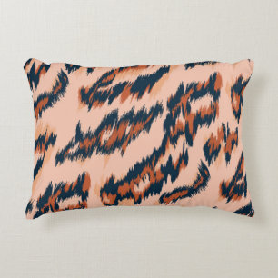 Cojín Decorativo Impresión de leopardo: Diseño sin costura textil.