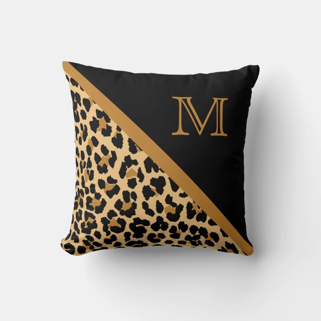 Cojín Decorativo Impresión de leopardo elegante Monoram Pillow (Anverso)