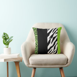Cojín Decorativo Impresión de leopardo, impresión de cebra, impresi