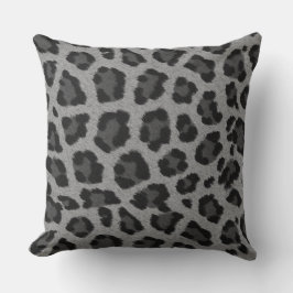 Cojín Decorativo Impresión de leopardo negro y gris