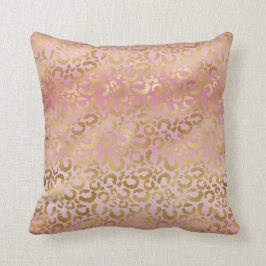 Cojín Decorativo Impresión de Leopardo Ombre Rosa