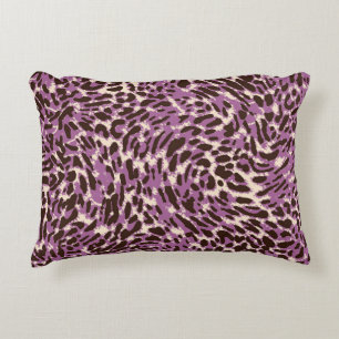 Cojín Decorativo Impresión de leopardo, patrón animal clásico.